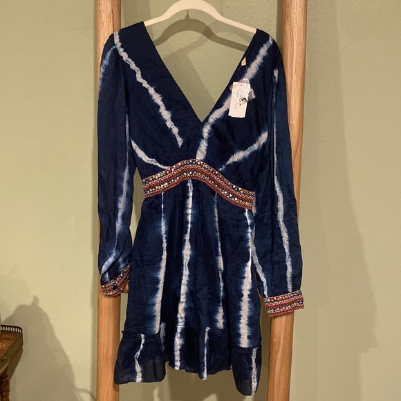 NWT Verb by Pallavi Singhee Beaded Tie-Dye Mini Dress - XS, Anthropologie - Picture 6 of 8